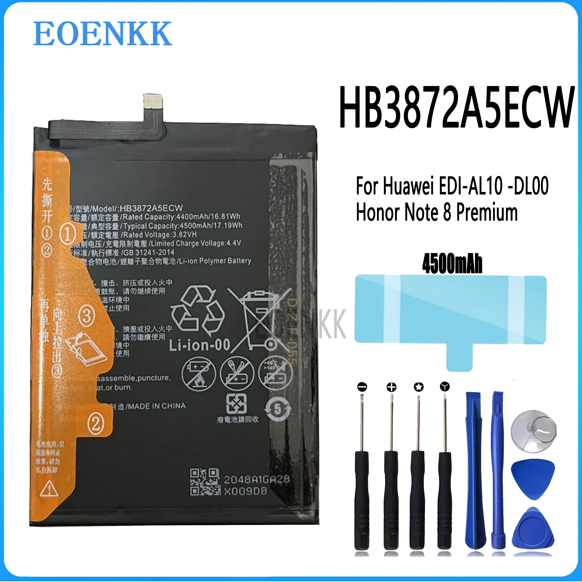 HB3872A5ECW Battery For Huawei Honor Note 8 Note8 EDI-DL00 EDI-AL10 Original Capacity Phone Batteries Bateria