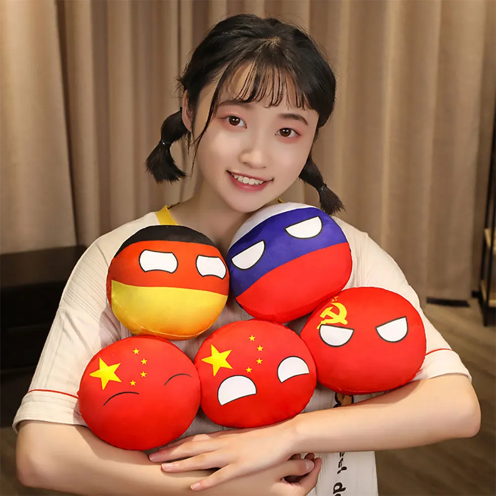 10cm creatività Polandball peluche ciondolo Country Ball peluche portachiavi regalo MINI palla giocattolo italia corea urss borsa Decor portachiavi