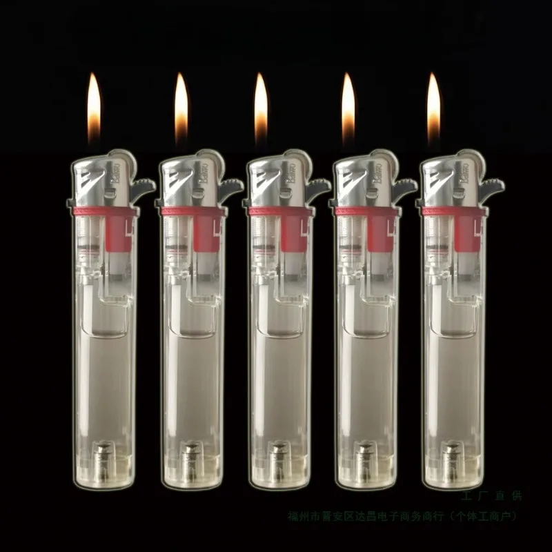 

Transparent Bright Flame Lighter Explosion-proof Inflatable Personalized Household Disposable Lighter Daily Cigarette Lighter
