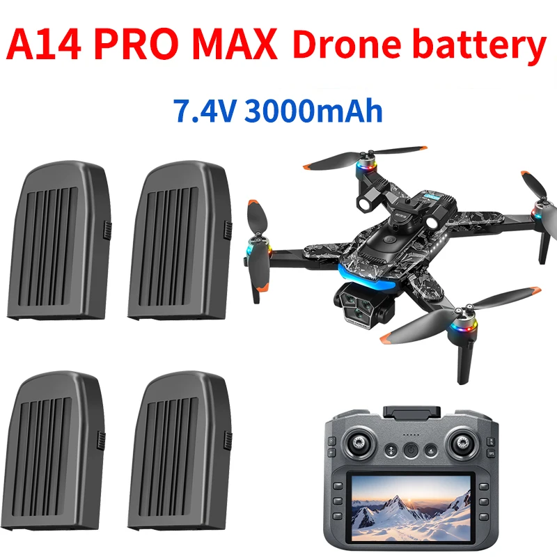 7.4V 3000 mAh Battery for A14Pro Max GPS Brushless 8K  Battery Fly for 20 Minutes A14Pro Max Battery Spare Parts