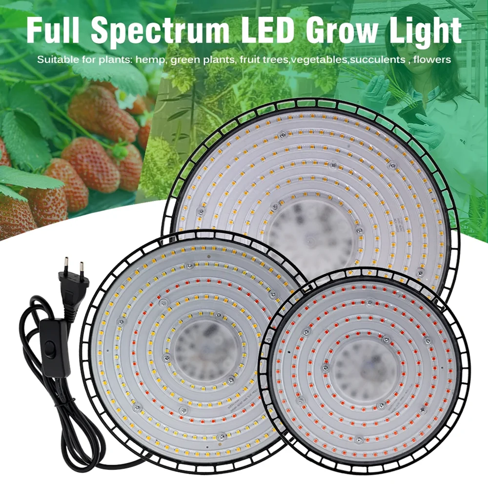 AC 220V LED Grow Light Full Spectrum 380-780nm 4000K Plant Growing Lights For Hydroponics Succulent Flower Seeds Tent Grow Box