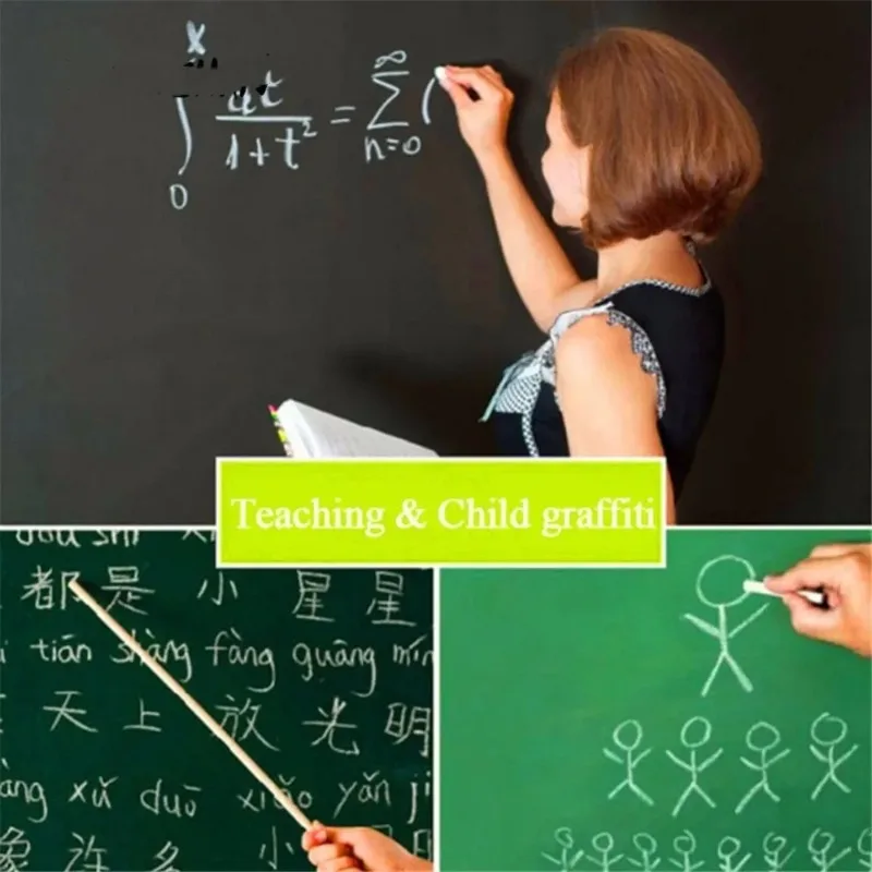 Vinil Blackboard duvar Sticker çıkarılabilir Blackboard çıkartması çocuklar için büyük hediye 45CM x 100CM öğrenme sunum malzemeleri