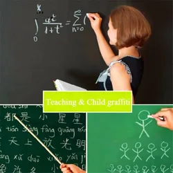 Vinil Blackboard duvar Sticker çıkarılabilir Blackboard çıkartması çocuklar için büyük hediye 45CM x 100CM öğrenme sunum malzemeleri