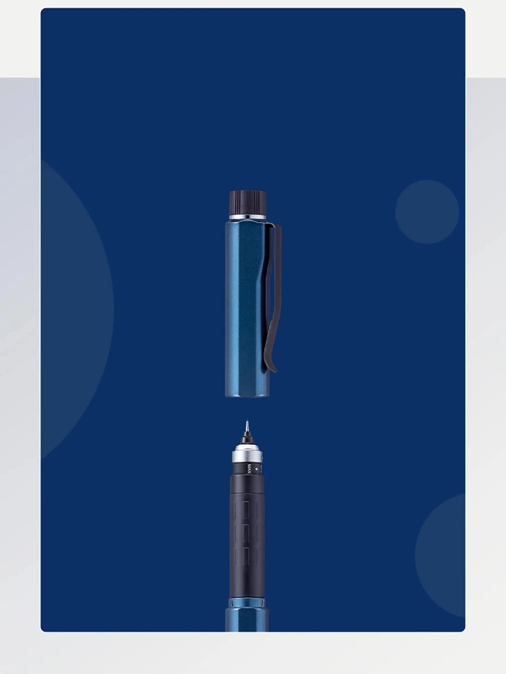 Uni kuru toga dive metallic mechanischer stift limitierte auflage m5-5000 0,5mm automatischer rotations kern japanisches briefpapier – Detail 2