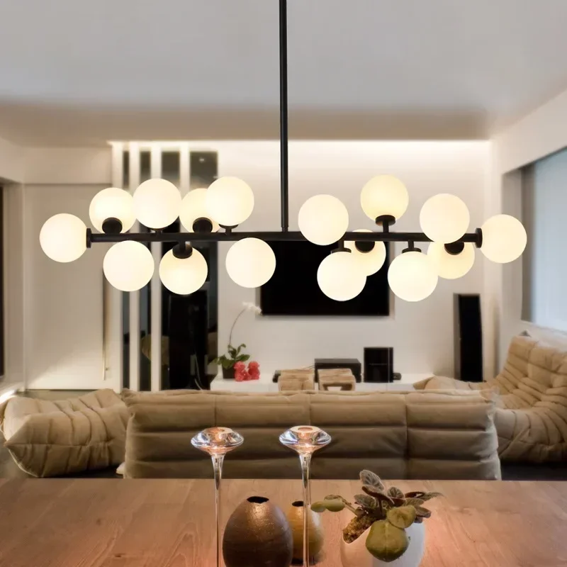 Magic Beans 16 Heads Pendant lighting Art Glass ball Hang lamps Kitchen Dining room decor Led