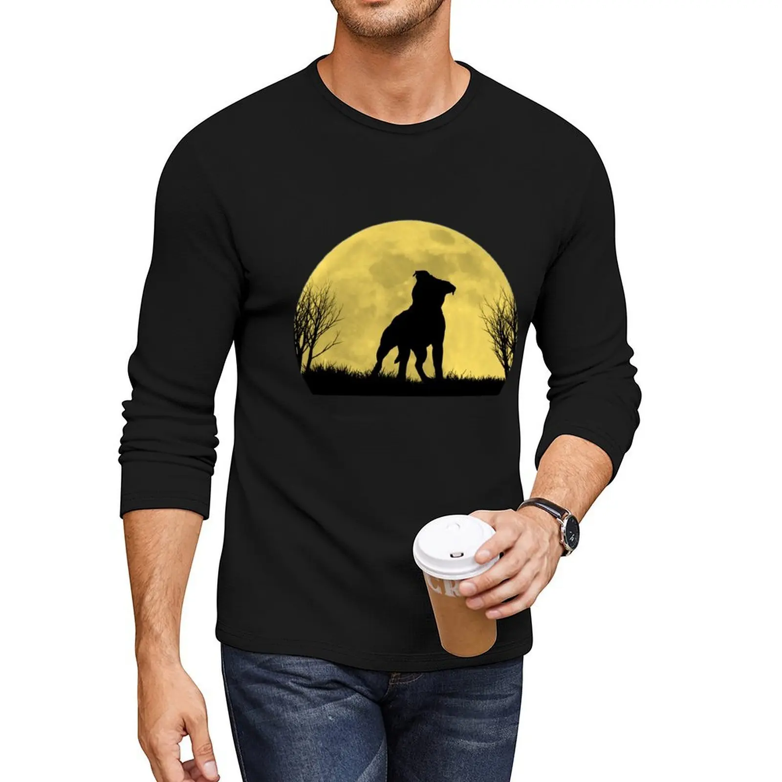 

Staffie Long T-Shirt customized t shirts quick-drying t-shirt Tee shirt aesthetic clothes t shirts for men