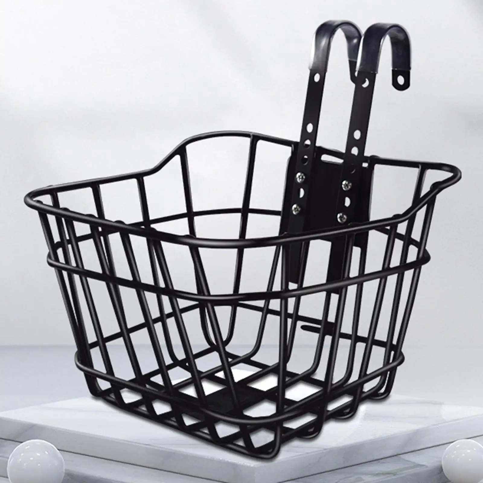 Kids Bike Basket Front Decor Storage Iron Wire Carrying Lightweight Child Bicycle Basket for Girls Boys Street Camping Parks