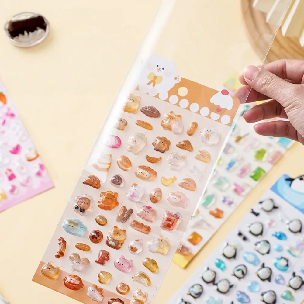 1 Pc Creative 3D Crystal Diamond Embossed Sticker Japanese Cartoon Cute Decor for Kids' DIY Crafts Phone Cases AnimeWorlds Store