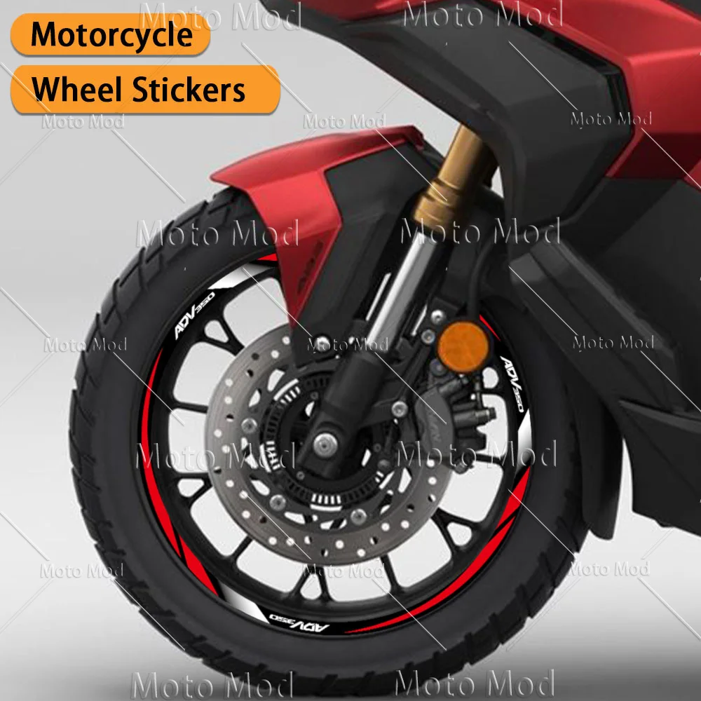 For ADV350 adv 350 Reflective Motorcycle Accessories Wheel Stickers Hub Decals Rim Stripe Tape