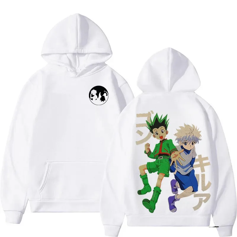 

Men's Clothing Autumn Winter Hoodies Japanese Anime HUNTER×HUNTER GON&Killua HoodedSweatshirt Y2K Vintage Pure Cotton Clothes
