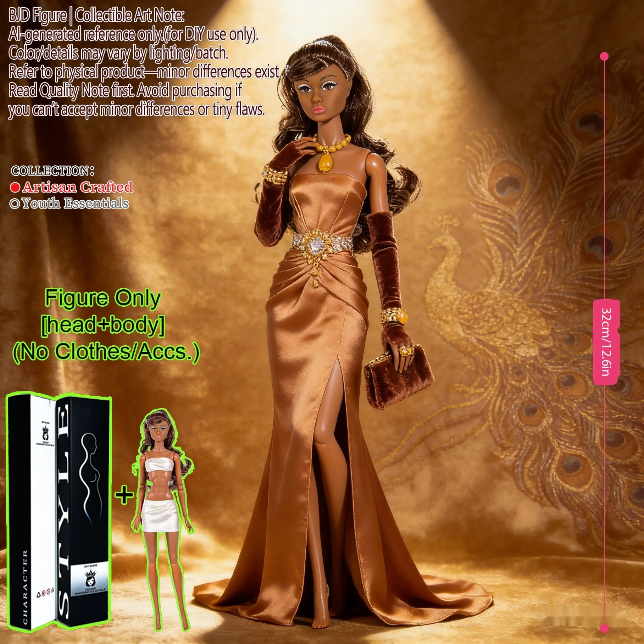 

Коллекционная шарнирная кукла-супермодель BJD/MJD 12,6 дюйма (1/6) с реалистичным макияжем лица, без одежды