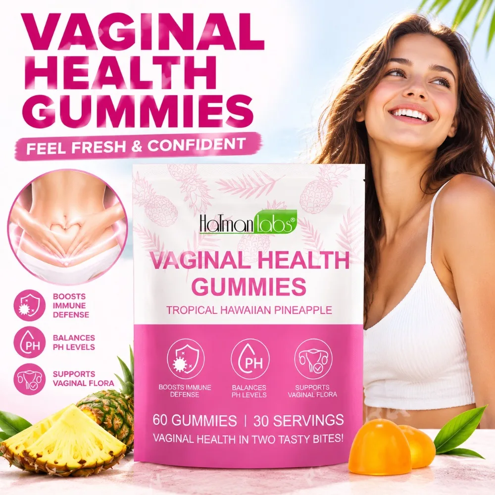 Vaginal Health Gummies  with Probiotics Supports Immune Defense, pH Balance & Vaginal Flora Tropical Hawaiian Pineapple 60 Count