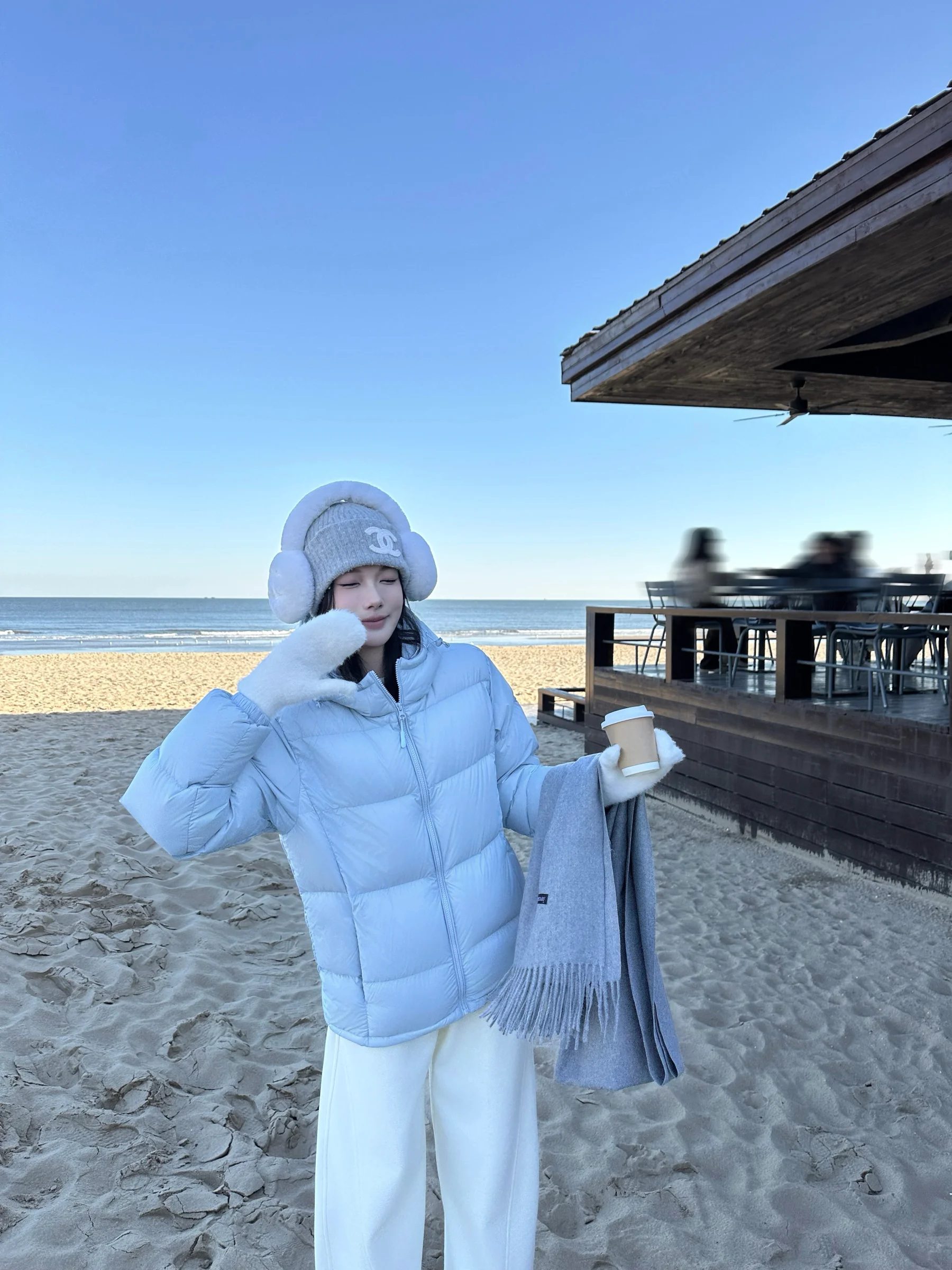 

5werkwen aphene 95 down Puffer Jaet Cozy Warm ort Sle Women's Faion Winter Coat Easy Wear Hat Design White Du Fea...