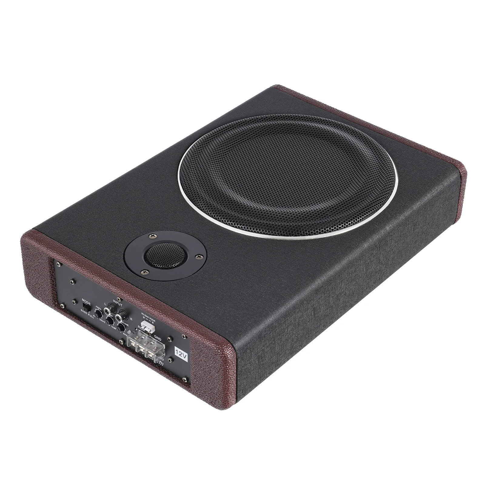Untersitz-Auto-Subwoofer, 600W Schlanker Aktiver Subwoofer, Flaches Bass-System für LKWs und Fahrzeuge mit Fernbedienung
