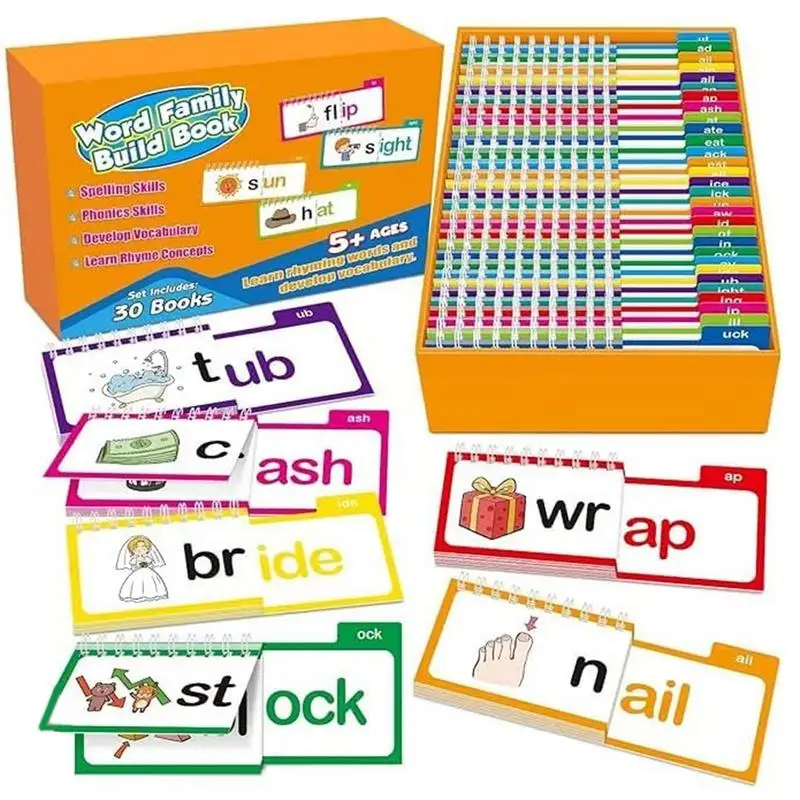 

Word Family Books Word Family Read Rhyme Activity Flash Cards Learn To Read Phonics Letter Sounds Sight Educational Games For