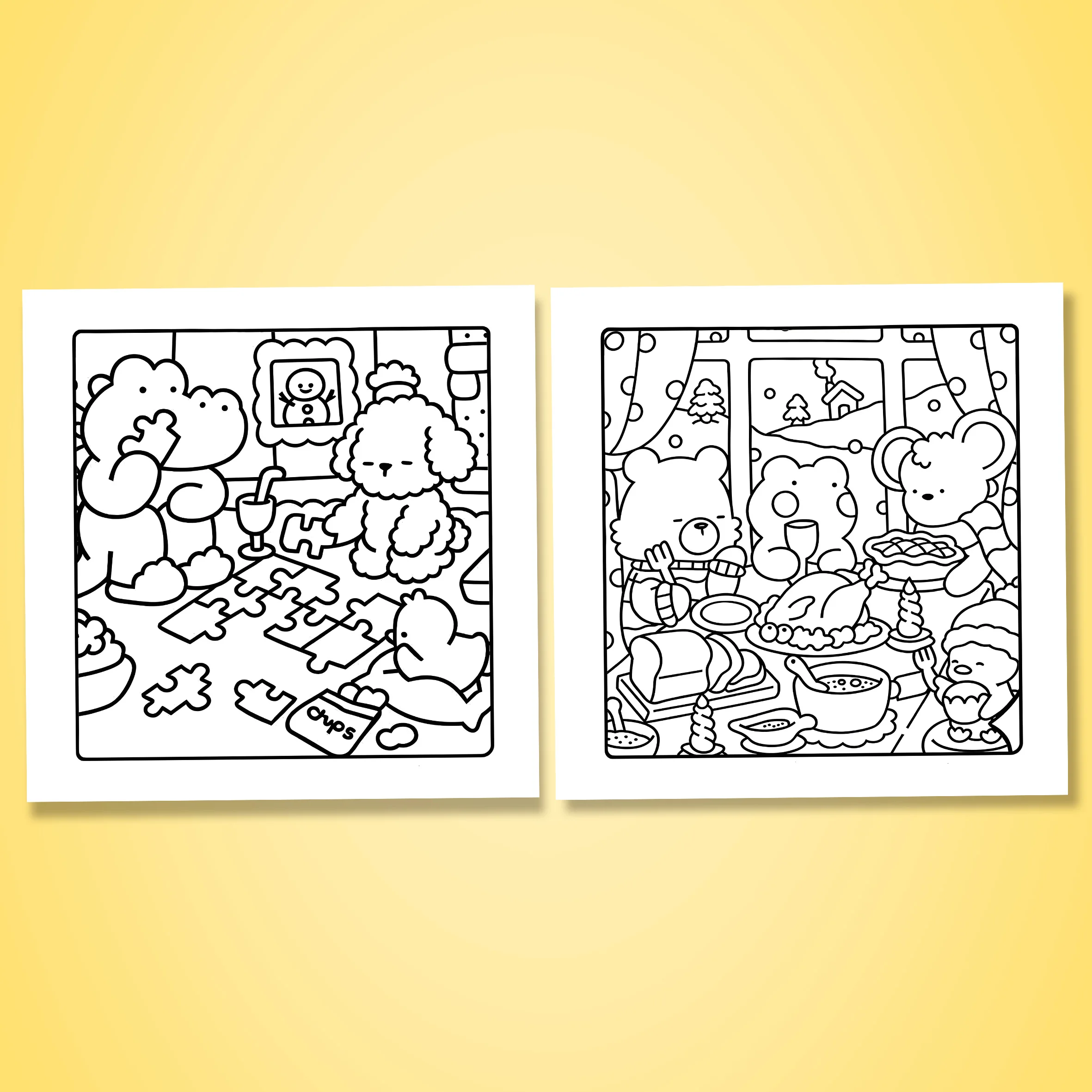 FUZZY FRIENDS: Книжка-раскраска для взрослых с милыми уютными ежедневными занятиями для отдыха (уютными раскрасками)