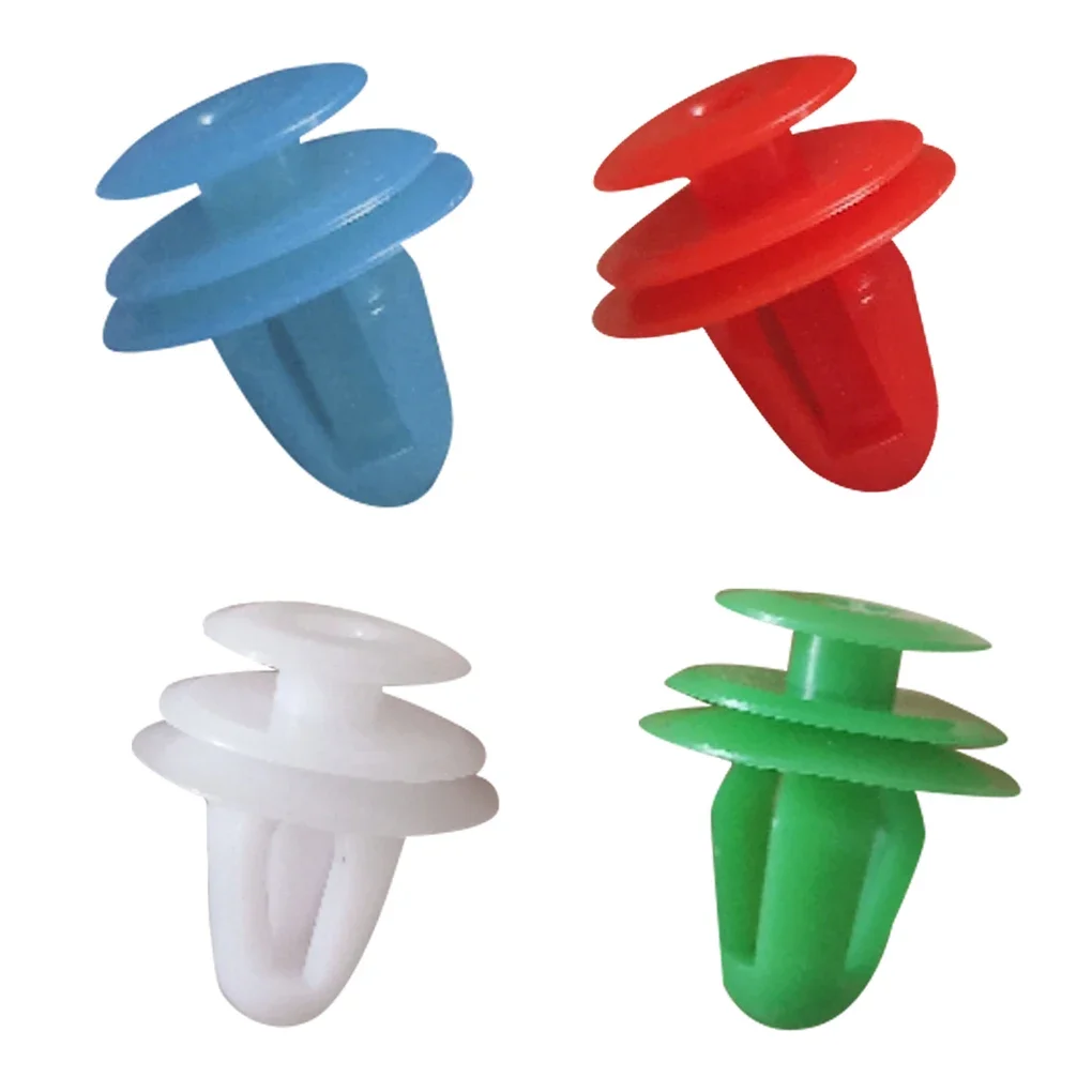 

50 шт., универсальная застежка для дверной панели, внутренняя отделка автомобиля, набор фиксированных зажимов, зажим, пряжка, фиксатор, внешнее колесо, белый цвет