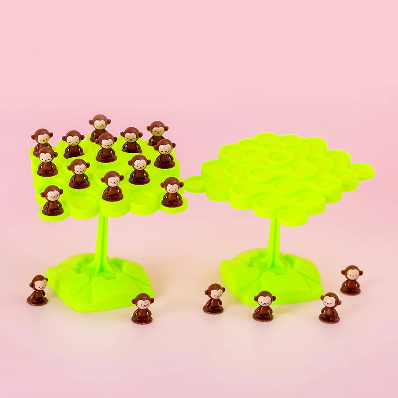 2pcs Cute Mini Monkey Balance Tree Family Games Desktop Toys for Kids Birthday Party Favors Baby Shower Gifts Pinata Fillers