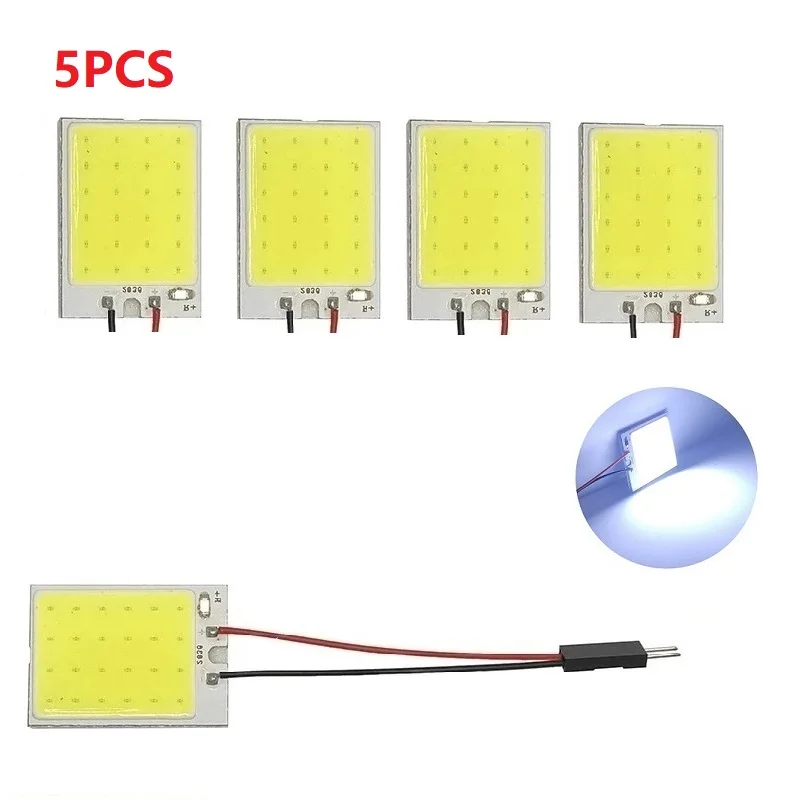 5 шт., белые Автомобильные светодиодные лампы T10 W5w Cob BA9S