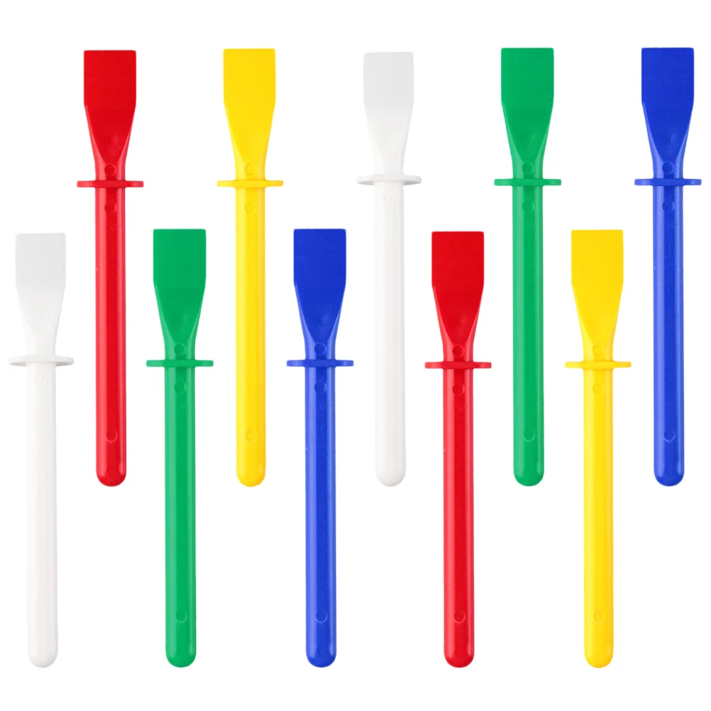 Cola Spreader Sticks para DIY Craft, Papel Pp Material, 10 Pcs