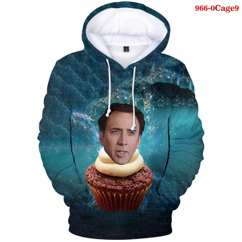 New Hoodie Nicolas Cage 3D Print Men Hoodies Winter Casual Sweatshirt Women Funny Fashion Streetwear Nicolas Cage Top Coats