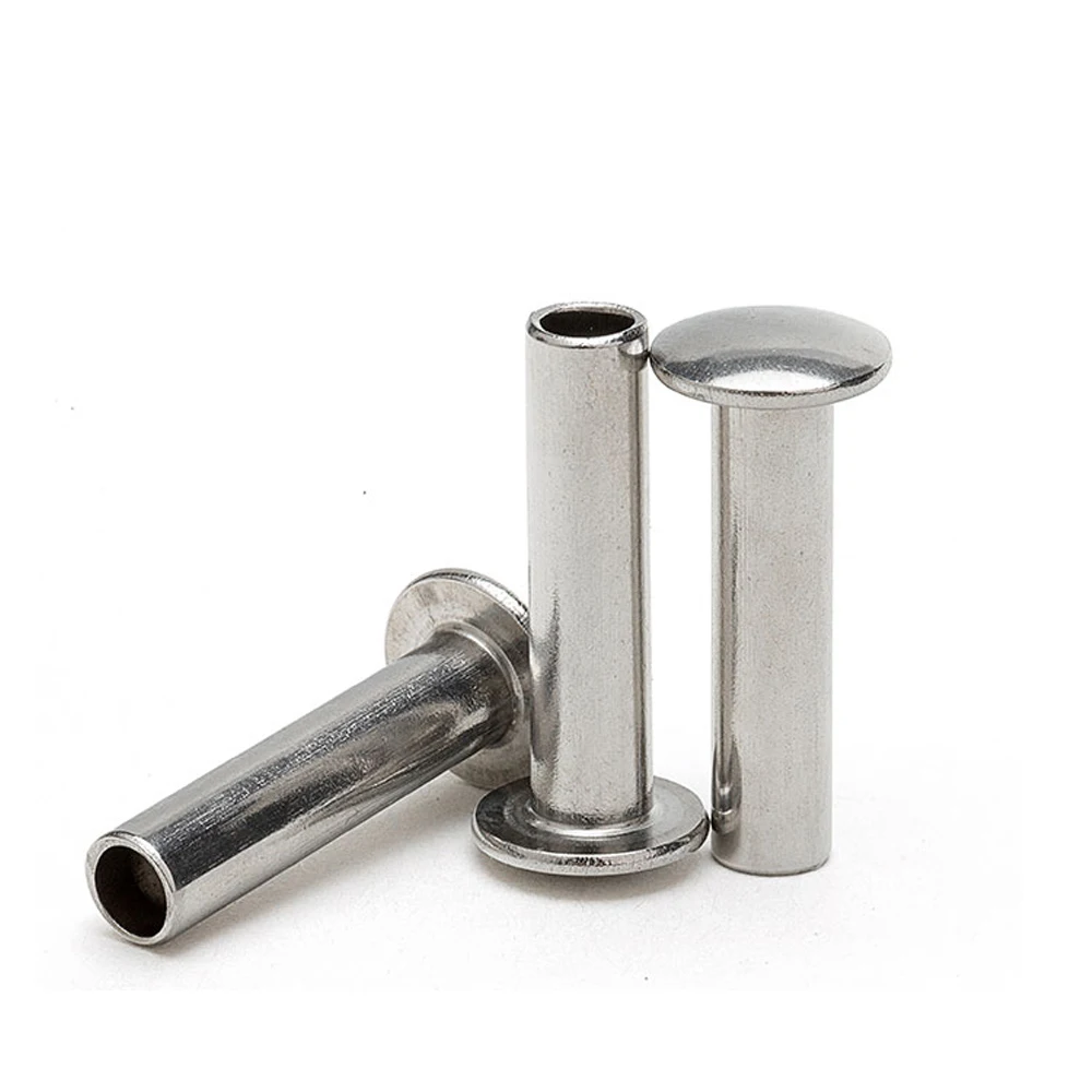 Stainless Steel Round Head Semi Tubular Rivets M1.5M1.7 To M3.5 Flat Hollow Nail Ppunch Account Sheet Lock Riveting Nut