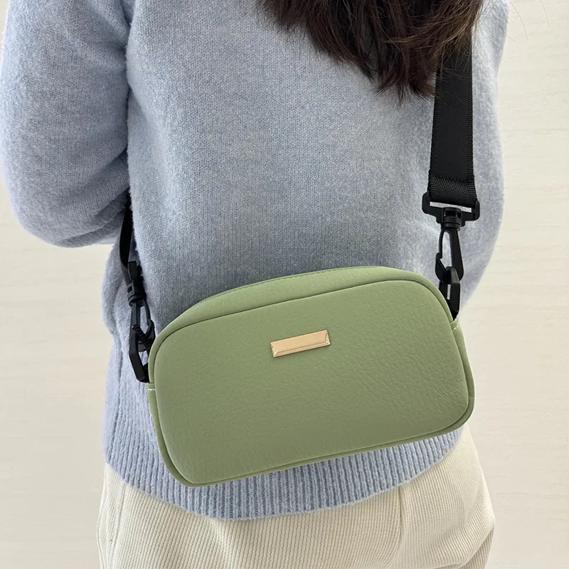 

Fashion Solid Color Mini Shoulder Bags for Women Retro Casual Crossbody Small Square Bag Student Storage Mobile Camera Wallet