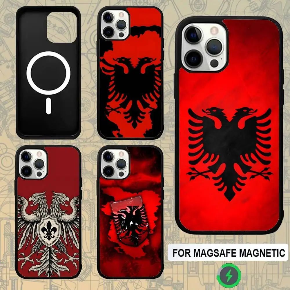 

Albania Flag Phone Case For IPhone 16e,16,15,Pro,Max,14,Plus,13,12,11 Magesafe Magnetic Wireless Charge Cover