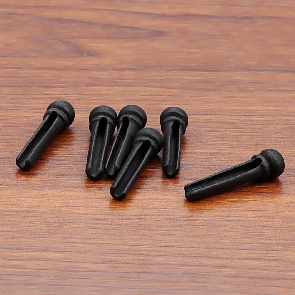 

6 Pcs String Peg Set Acoustic Guitar Tuning Pegs Bridge Replacement Accessories Wooden Parts