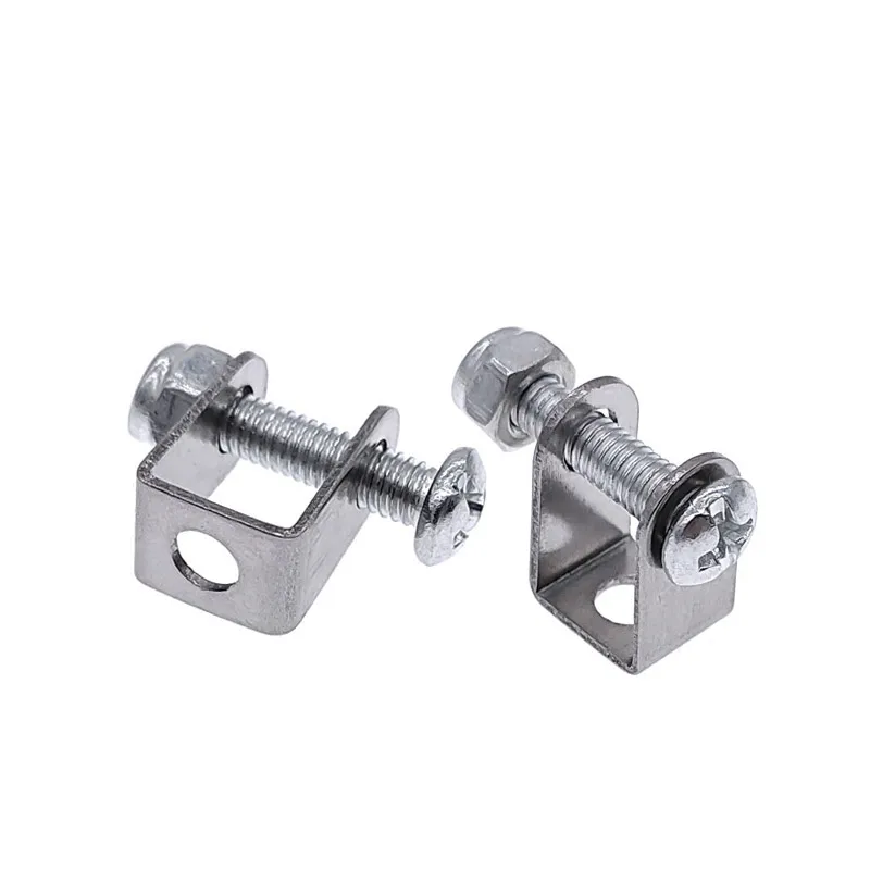 1 Pair Mini Electric Linear Actuator Bracket Hole 4.2mm 304 Stainless Steel Metal Material Micro Linear Actuator Motor