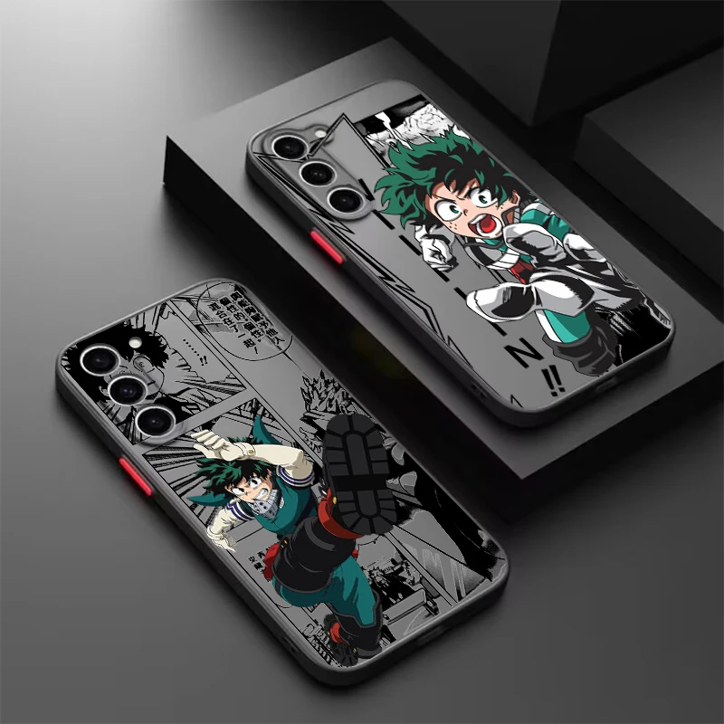 My Heroes Academy Protagonist Frosted Translucent For Samsung Galaxy S24 S23 S22 S21 S20 FE S10 S9 S8 Plus Ultra Pro 5G Back