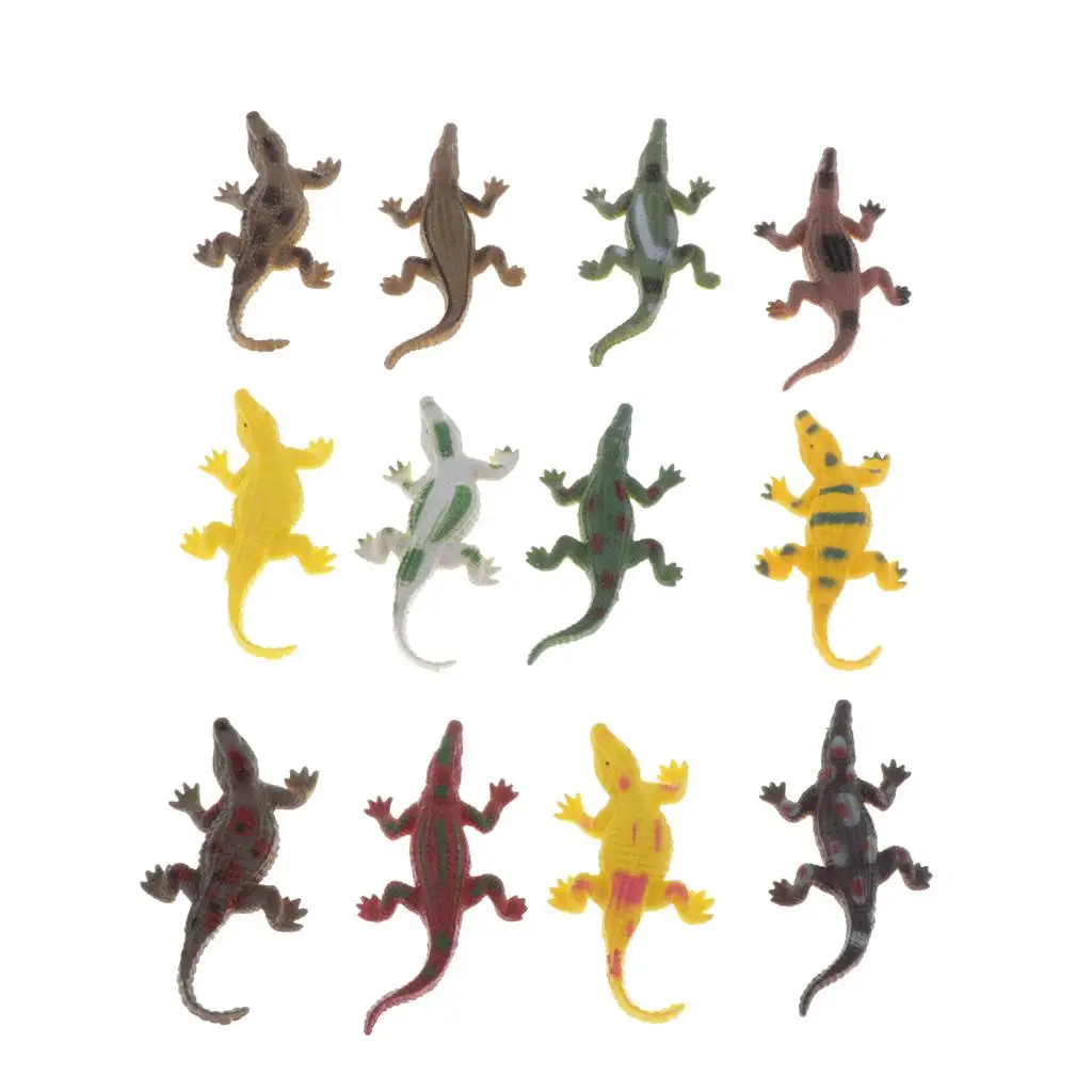 2-6pack Plastic Insect Animal Model Figures Simulation Toys Crocodile