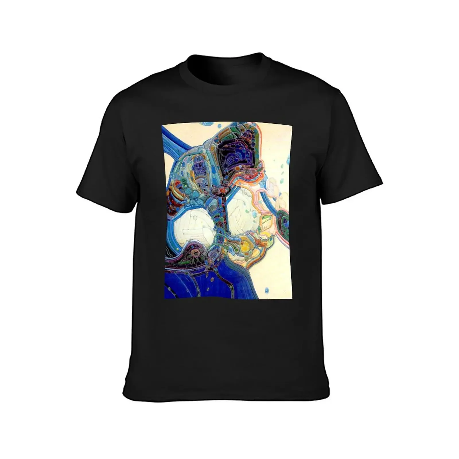 moebius abstract painting T-Shirt man clothes customs mens workout shirts