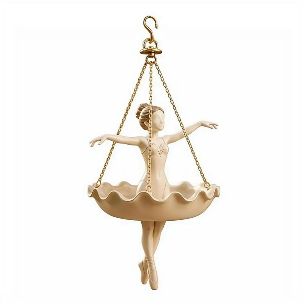 3PCS Dancing Lady Hanging Planter Cute Resin Ballerina Plant Pot Elegant Dancer Artistic Plant Holder for Trailing Vines Succule