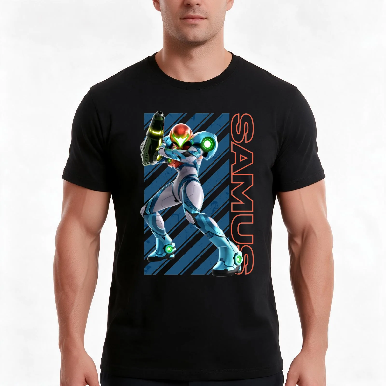 METROID DREAD (2) T-Shirt, Summer Casual Cotton Tee, Oversized Streetwear Tops, Vintage Graphic Print, Loose Fit Short Sleeve