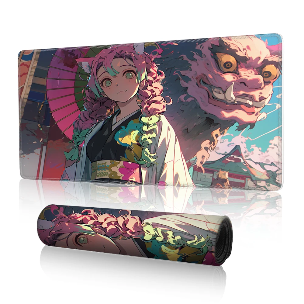 

Anime Mouse Pad Compatible for Demon Slayer,Large Game Mouse Mat,Rubber Desktop Mat,Desktop Protector,Keyboard Pad (240714)