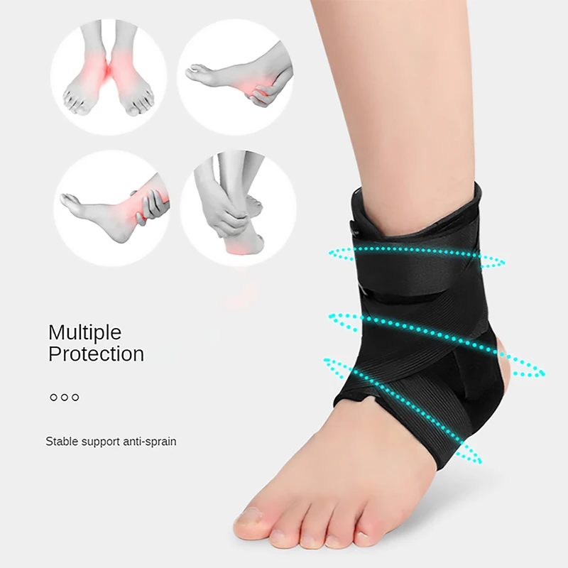 1Pc Ankle Fixation Brace Ankle Protector Adjustable Ankle Support Wrap for Achilles Tendon Foot Drop Sprain Injury Recovery