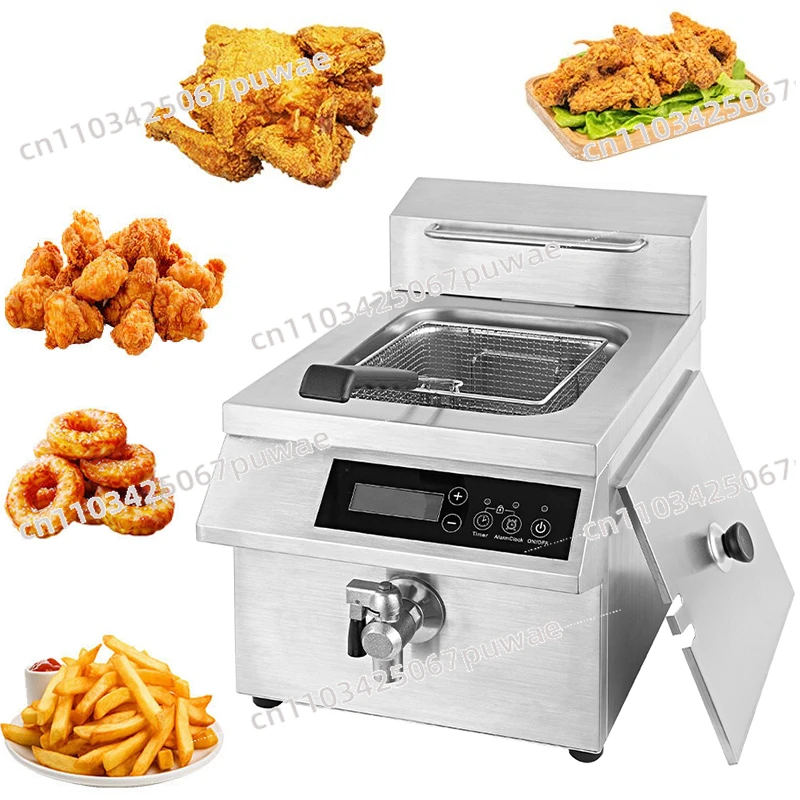 Commercial 12L Electric Induction Deep Fryer High Efficiency Frying Machine