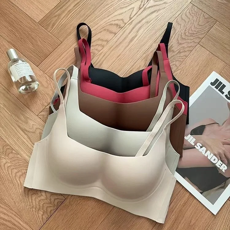 Fashion Womens Seamless Solid Bra Sexy Bottom Sprag Push Up Bralette Breathe Underwear Comfortable Wireless Female Lingerie Bras