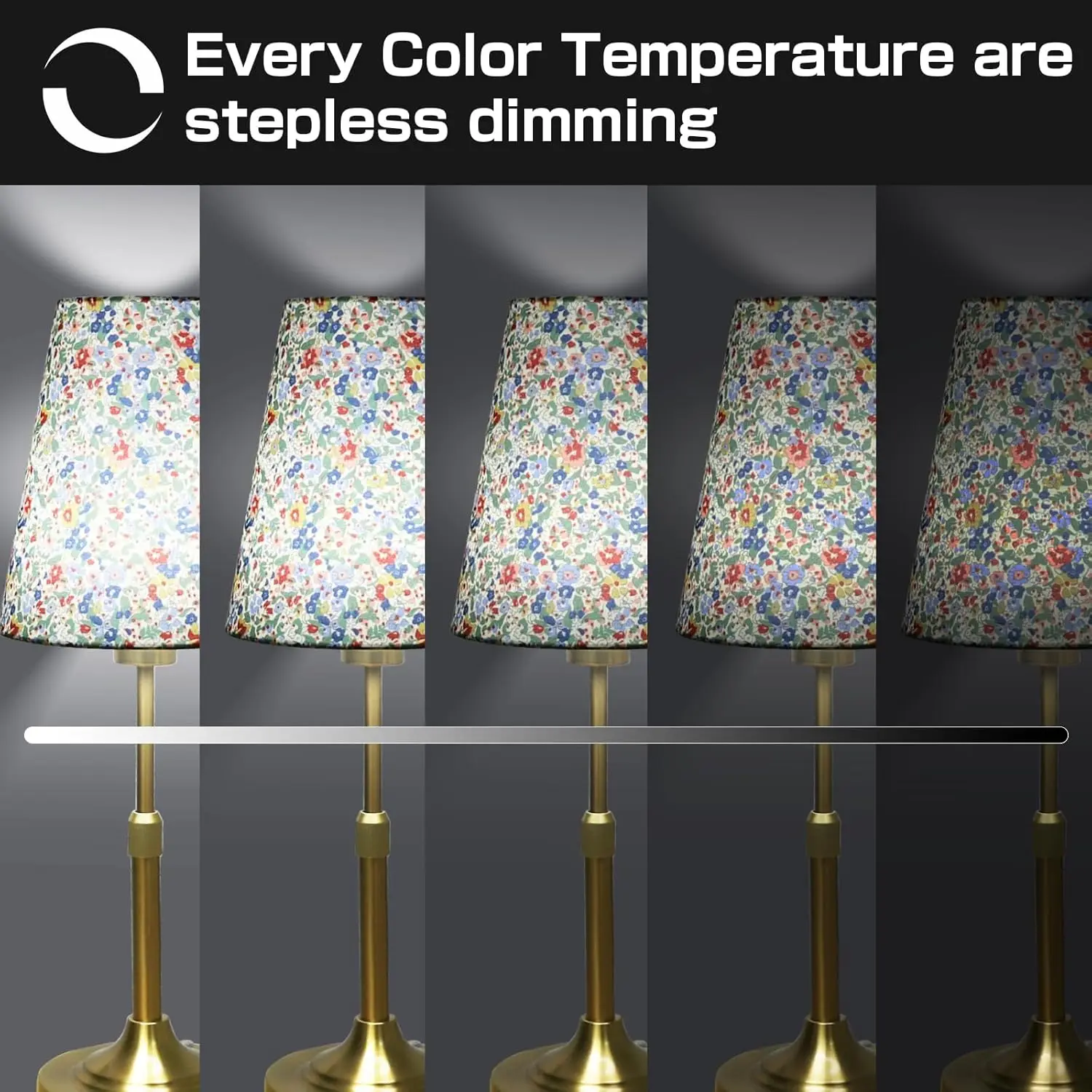 Lampe de table portable sans fil, batterie rechargeable, température de couleur réglable 2700-6000K, lumière ambiante à intensité variable pour patio, bar