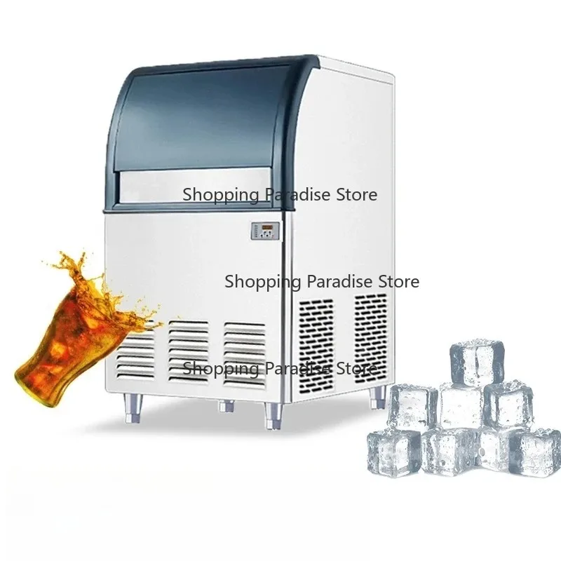 

Small Commercial Fully Automatic Ice Maker Square Ice Machine for Coffee Shop Bubble Tea Shop