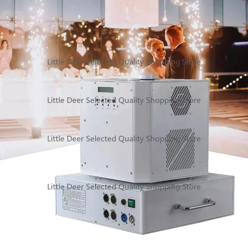 DMX 512 Dual Head Rotating Moving Head Cold Spark Machine Double Head Cold Pyro Rotate Fire Spin Dancing Fountain