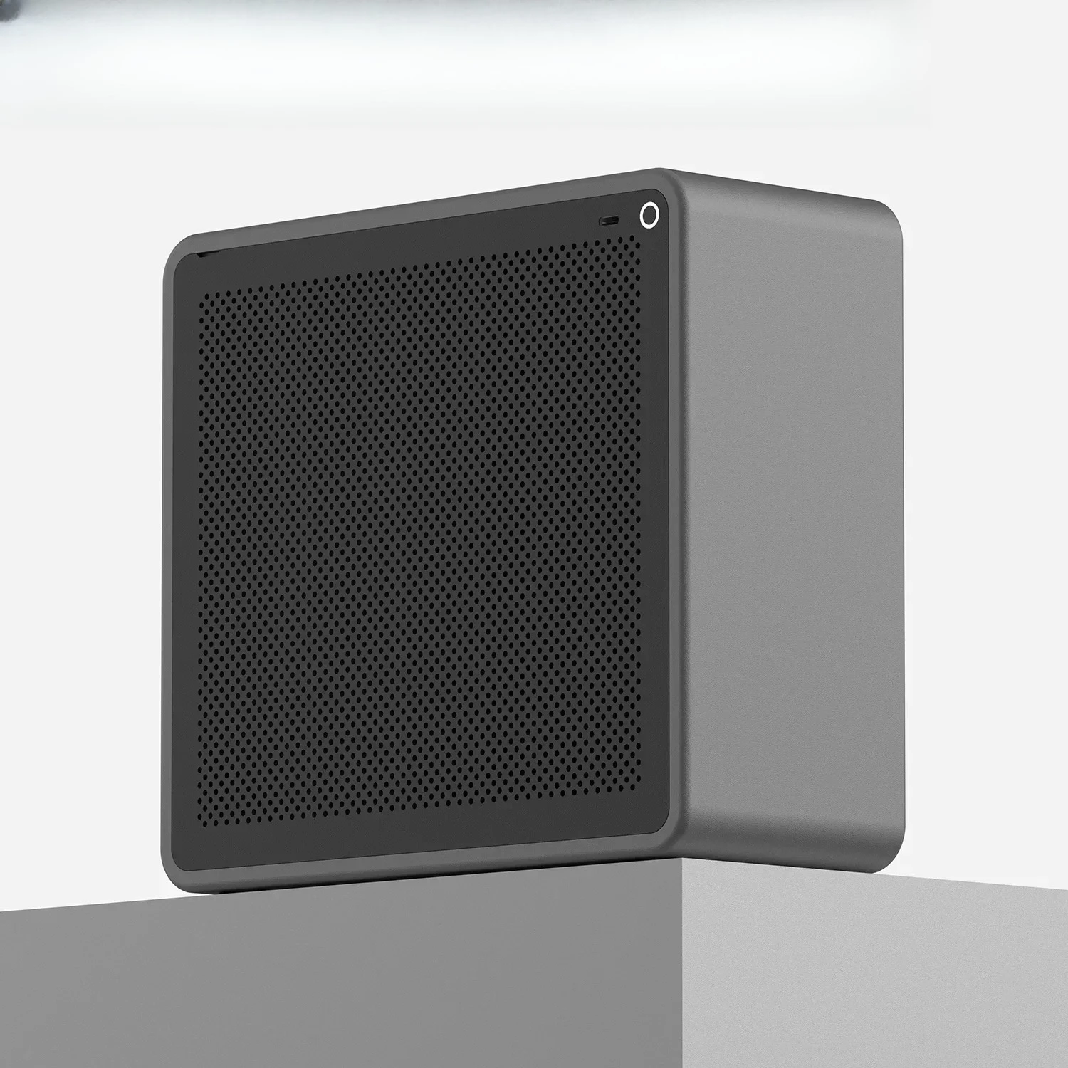 MQ4 nuclear display all-aluminum alloy integrated forming itx chassis, desktop HTPC desktop small chassis