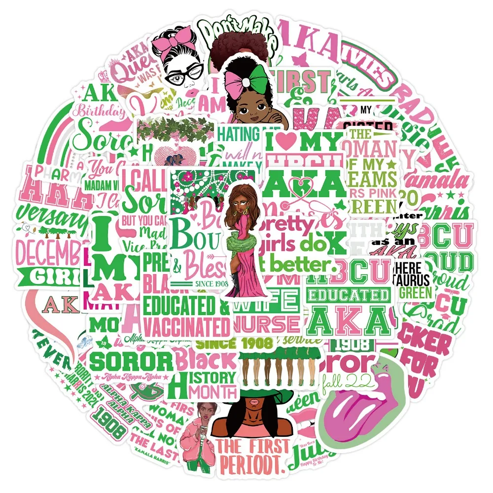 Pegatina de grafiti Aka Sorority, calcomanías de vinilo para portátil, guitarra, Maleta, monopatín, regalo para niños, 10/60 piezas, 2023