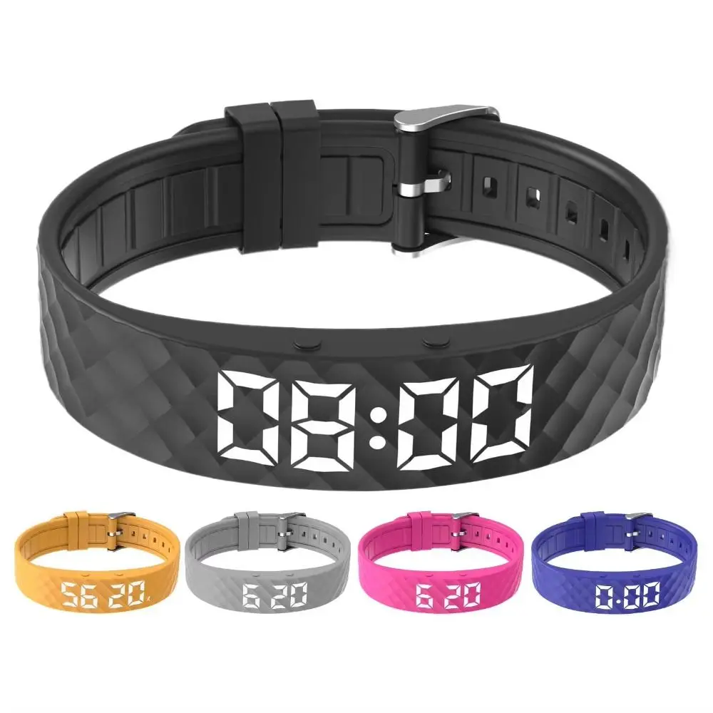 Rechargeable Fitness Bracelet Silent Vibration Comfortable Lightweight Strap Silent Vibration Alarm Vibration-Alert Real-Time