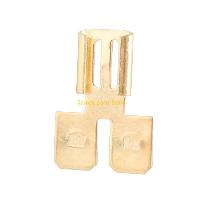 97QC 30 stuks niet-geïsoleerde messing spades-connectoren Terminals Adapter draad-spades-connectoren