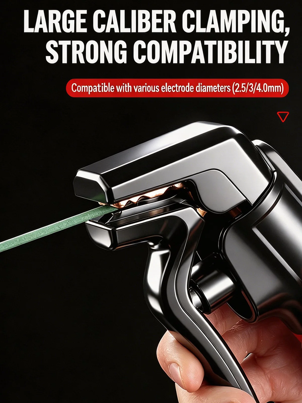 Bent Head Welding Tongs Electrode Holder Heat Resistant Copper Clamp Ergonomic Insulated Handle For Motorcycle Joining GJ3550