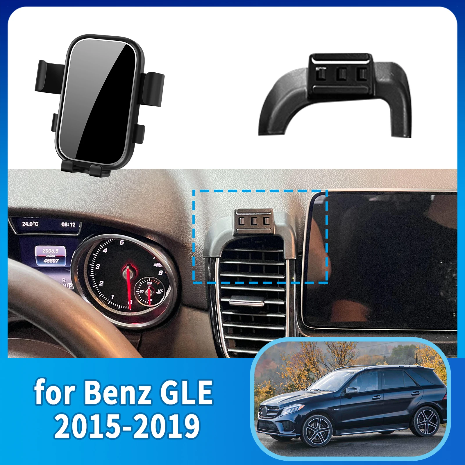 

Accessories Car Mobile Phone Holder for Mercedes Benz GLE W166 2015~2019 GPS Bracket Navigation Stand Auto