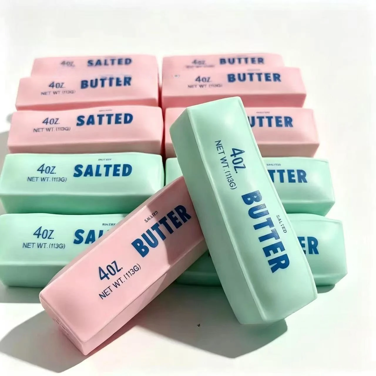 Wet Soft Dough Texture Butter Stick Squishy Ball, Handmade Stress Relief Squeeze Toy, In Stock Fidget Vent Toy for Adults Kids