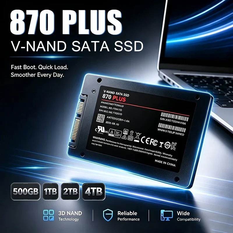 870 PLUS 2.5 Inch Internal Solid State Drive SATA3 SSD 1TB 2TB 4TB Hard Disk Solid State Drive For Laptop Desktop